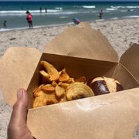 Burger and beach   at SoBe Vegan in Fort Lauderdale