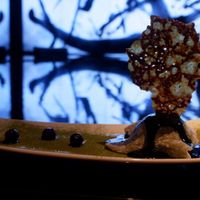 Mochi ice cream at Vegan Ramen UZU Kyoto in Kyoto