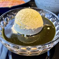 Pistachio/matcha ice cream  at Vegan Ramen UZU Kyoto in Kyoto