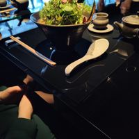 "Mountain of herbs" miso ramen at Vegan Ramen UZU Kyoto in Kyoto