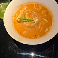 A green miso Ramen at Vegan Ramen UZU Kyoto in Kyoto