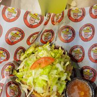 This is the bean sope, which was super tasty. Above it is the pineapple agua fresca, which I was told is made in-house. I wish I'd taken a picture of the vegan tacos, but I forgot. at El Jumping Bean Taqueria in Brawley