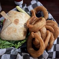Emerald burger  at Zion Brewery in Springdale