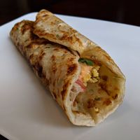 Scallion Pancake Wrap. at Plow Bao - Food Truck in Austin