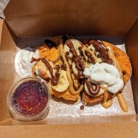 Banana peanut butter compote weekend brunch. at Plow Bao - Food Truck in Austin