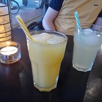 Ginger lemonade and homemade lemonade at Yemaya's Vegan Corner in Amsterdam
