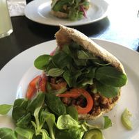 Tempeh pita  at Yemaya's Vegan Corner in Amsterdam