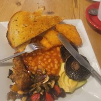 Full vegan breakfast at The Front Room in Penzance