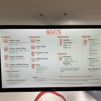 Menu at Goy's Plant-Based Burgers - Álvaro Obregón in Mexico City