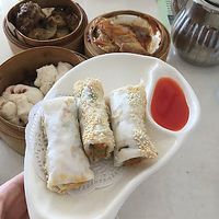 Prawn rolls at Easy House in Gold Coast