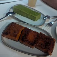 Nian bao at the bottom and hibiki matcha at the top. at Easy House in Gold Coast