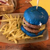 Double bacon vegan burger  at Cafe Indie in Scunthorpe