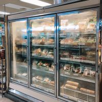 the cooler of vegan meats! at Super Oriental Market in Orlando