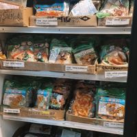 inside the vegan freezer at Super Oriental Market in Orlando