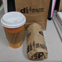Wrap & Coffee w/ Oatmilk & RedEye at D'Lite Healthy On The Go in Scottsdale