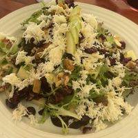 Half salad with added vegan mozzarella. Excellent!!!  at Tommyknocker's in Port Townsend