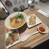 Golden Seasame Ramen, Vegan Meat & Gyoza   at T's Tantan - JR Ikebukuro in Tokyo