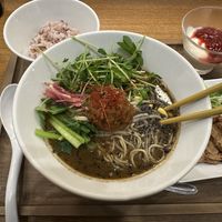 Black sesame ramen  at T's Tantan - JR Ikebukuro in Tokyo