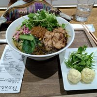 Ramen with cheese balls at T's Tantan - JR Ikebukuro in Tokyo
