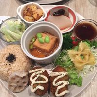 Vege lunch of the week, feat. kaki fry at Fete le Marche in Kawasaki