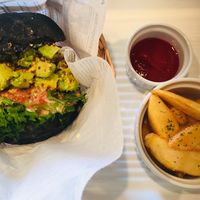 Vegan chicken burger  at Fete le Marche in Kawasaki