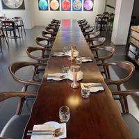 The art on the wall. It changes time to time at Mahina Vegan Table in Seoul