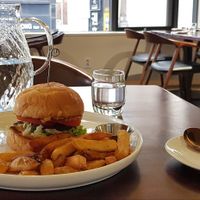 Delicious burger! at Mahina Vegan Table in Seoul