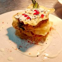 Lasagña koreana de berenjena ahumada at Bistro 21 in Gijon