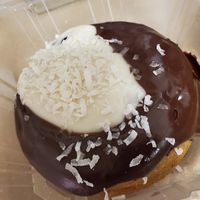 Almond Joy donut at Dear Diary Coffeehouse in Austin