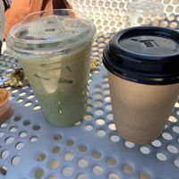 Latte and matcha latte  at Dear Diary Coffeehouse in Austin