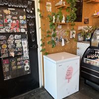 Stickers and ice cream  at Dear Diary Coffeehouse in Austin