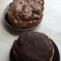 apple fritter and Boston Creme at Sweet Freedom Bakery in Philadelphia