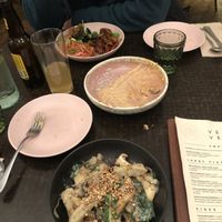 Gnocchi and bibimbap. Ate mac and cheese too fast to photograph. Sooooo good!  at The Metz in Launceston