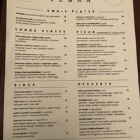 Menu  at The Metz in Launceston