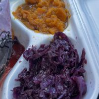 Yams and cabbage  at A Peace of Soul in Columbia