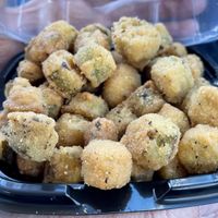 Fried okra  at A Peace of Soul in Columbia