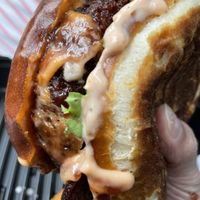 Beast of a Southwest BBQ bacon burger. 🤤  at A Peace of Soul in Columbia