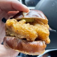 Awesome and filling $5 chicken slider  at A Peace of Soul in Columbia