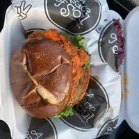 The hot chickn sandwich   at A Peace of Soul in Columbia
