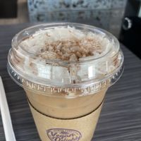 Iced latte  at Vegan Delights in Miramar