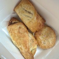 Top left: Guava and Cheese / Bottom Left: Ham and Swiss Foldover / Right: Beef Pastelito   at Vegan Delights in Miramar