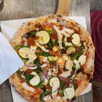 Vegan pizza at Gusto Pizza in Taipei