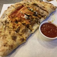 The Vegan as a calzone at Gusto Pizza in Taipei