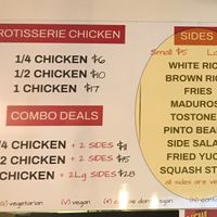 Wall menu at Chirp in New York City