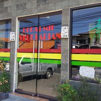 outside the restaurant at Kedai Mie in Denpasar