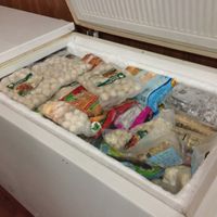 vegan frozen foods for sale at Kedai Mie in Denpasar