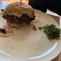 Veggie burger made in-house! at Kale My Name in Chicago