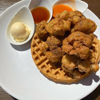 Cauli wings and waffles at Kale My Name in Chicago