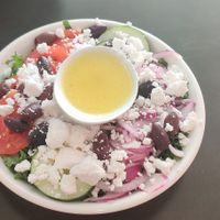 Greek salad at Kale My Name in Chicago