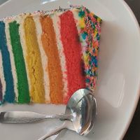 Pie pie my darling rainbow cake at Kale My Name in Chicago